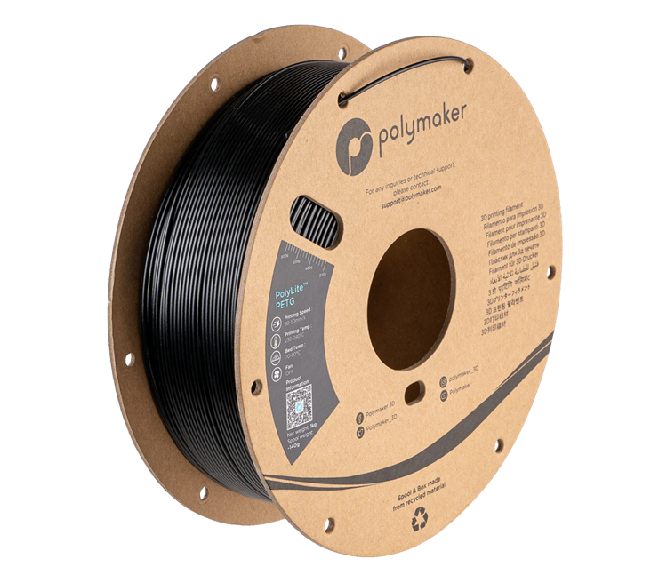 Polymaker PolyLite™ PETG 3D Filament 1.75mm 1kg - Black