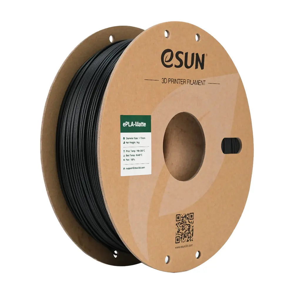 eSUN Matte PLA 3D Print Filament 1.75mm 1kg - Deep Black
