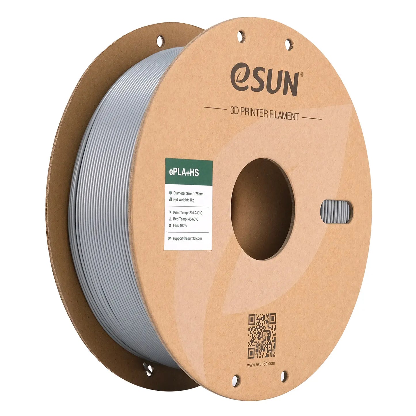 eSUN PLA+HS High Speed 3D Filament 1.75mm 1kg - Silver