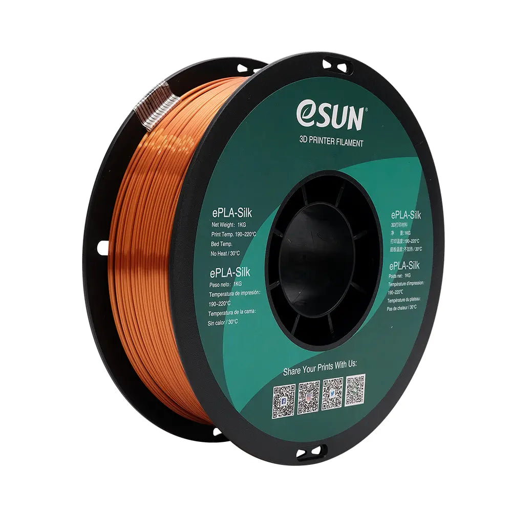 eSUN Silk PLA 3D Print Filament 1.75mm 1kg - Copper