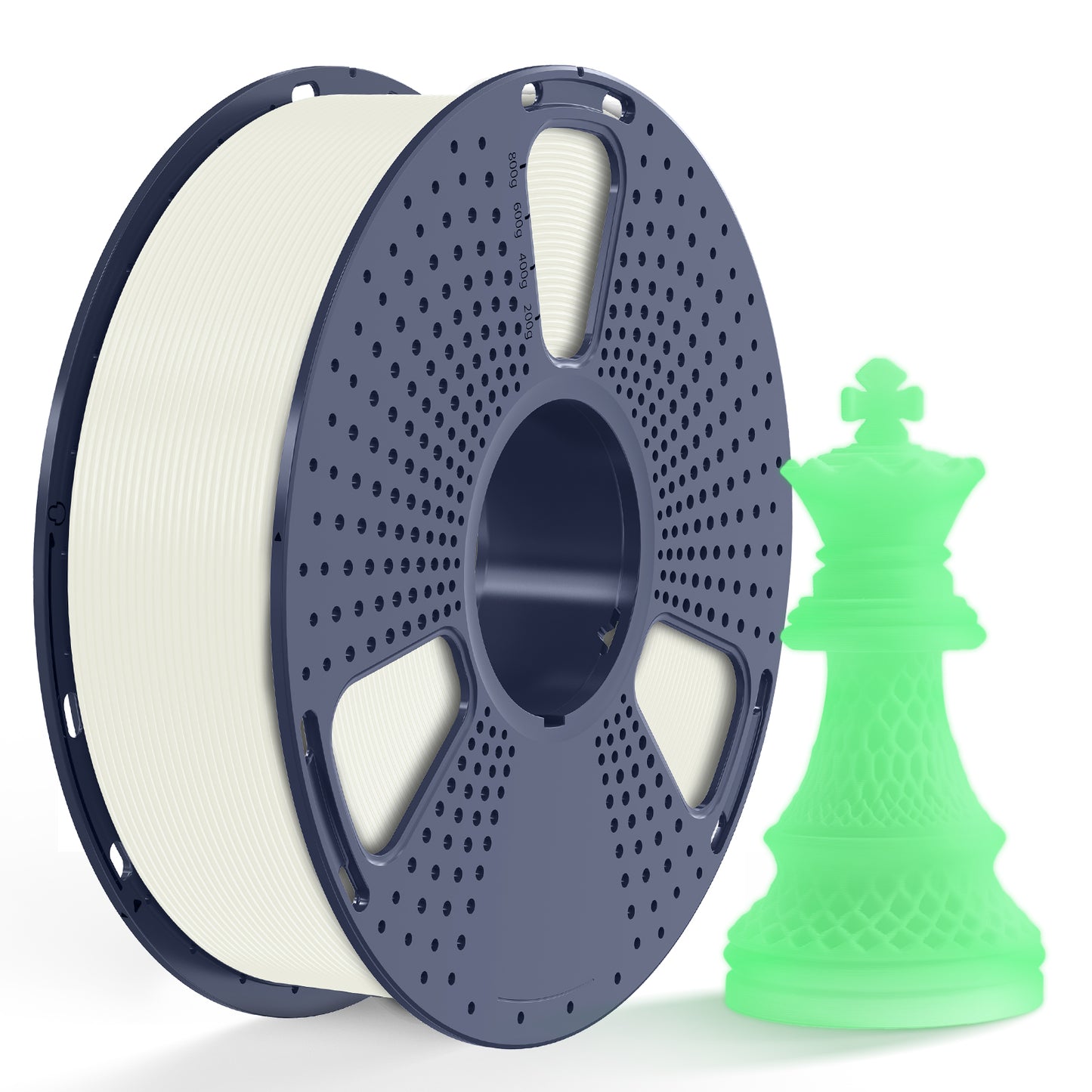 RAW3D PLA Glow in the Dark 3D Printer Filament – 1.75mm 1kg – White to Green