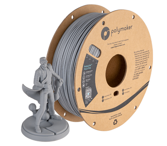 Polymaker PolyLite™ PLA Pro 3D Filament 1.75mm 1kg - Grey