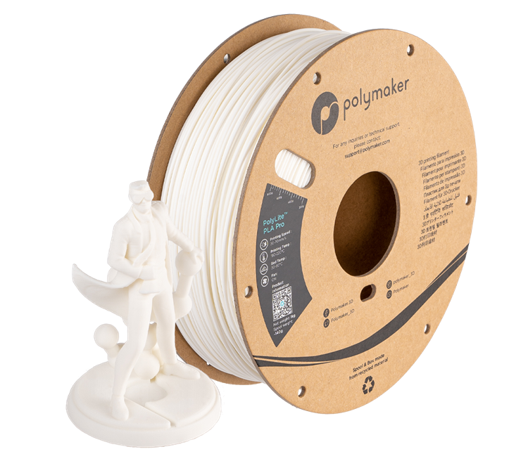 Polymaker PolyLite™ PLA Pro 3D Filament 1.75mm 1kg - White