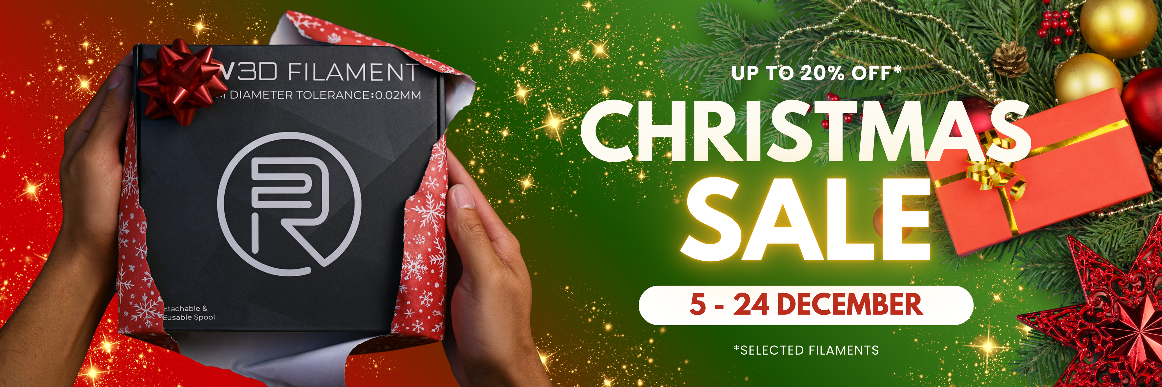 RAW3D Christmas Sale Banner