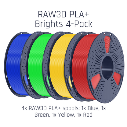 RAW3D PLA+ Brights 4-Pack