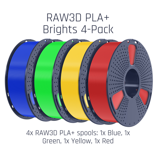 RAW3D PLA+ Brights 4-Pack