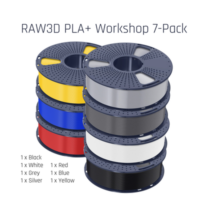 RAW3D PLA+ Workshop 7-Pack