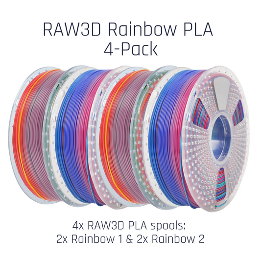 RAW3D Rainbow PLA 4-Pack