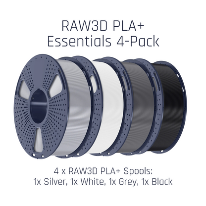 RAW3D PLA+ Essentials 4-Pack