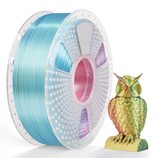 SUNLU Silk PLA+ 3D Filament 1.75mm 1kg - Tri Colour Red/Yellow/Green